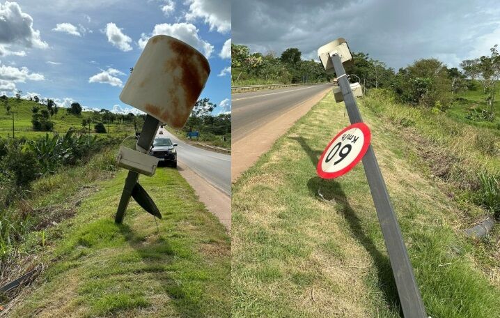 Após ataque a tiros, outro radar é derrubado na BR-364 em Rondônia