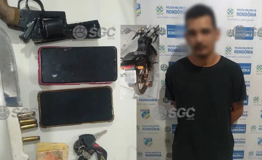 ASSALTO - Polícia Militar prende homem em flagrante durante roubo no bairro Lagoinha em Porto Velho