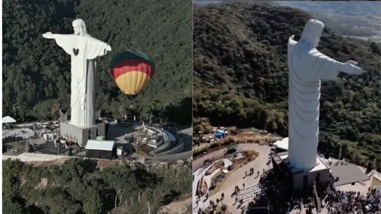 NOVO PONTO TURÍSTICO - Cidade Gaúcha inaugura estátua de Cristo maior que a do RJ