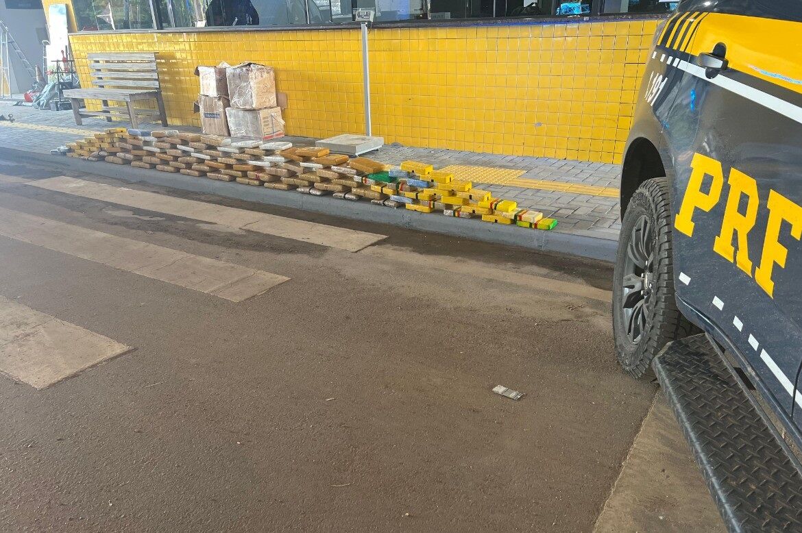 ROTA DA DROGA - PRF apreende 100 kg de drogas escondidos em caminhão na BR-364
