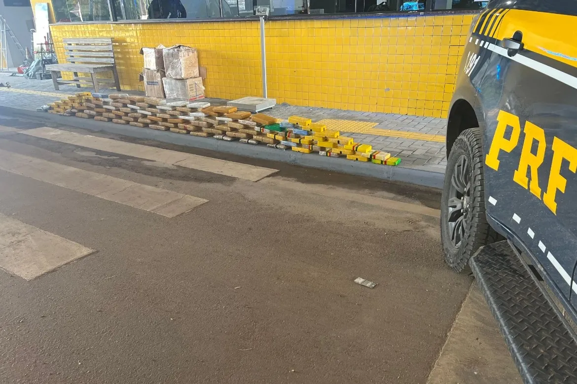 ROTA DA DROGA - PRF apreende 100 kg de drogas escondidos em caminhão na BR-364