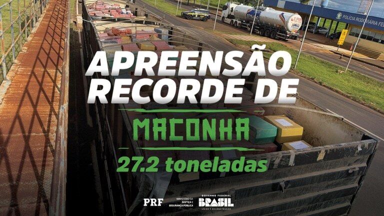 RECORDE HISTÓRICO - PRF apreende maior carga de maconha do ano no país
