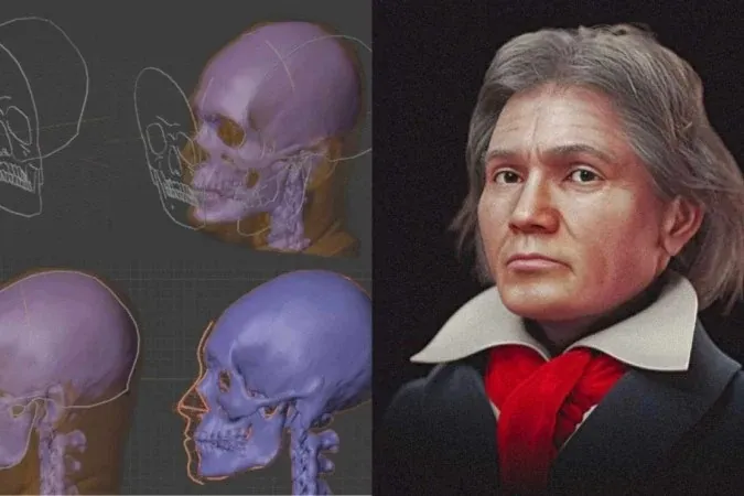 FANTÁSTICA TECNOLOGIA - Beethoven tem rosto, altura e volume cerebral revelados em reconstrução 3D
