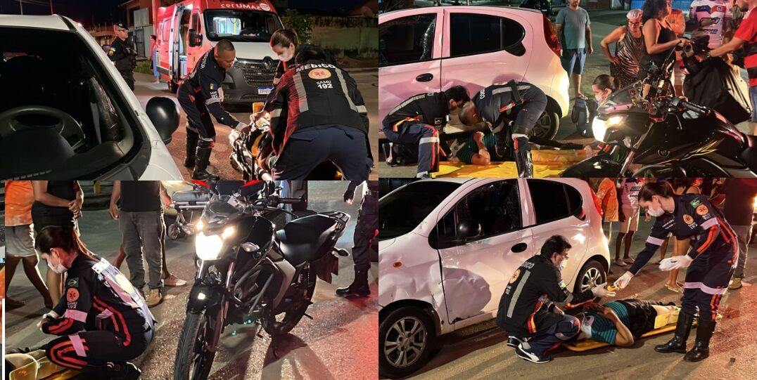 TRÂNSITO VIOLENTO - Grave acidente deixa mãe e filha feridas em cruzamento na zona Leste de Porto Velho 

