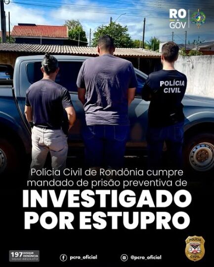 ESTUPRADOR REINCIDENTE - POLÍCIA CIVIL PRENDE HOMEM INVESTIGADO POR ESTUPRO EM ESPIGÃO D’OESTE
