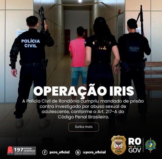 PAI MONSTRO - Polícia Civil de Rondônia prende homem acusado de estuprar a própria filha em Urupá 
