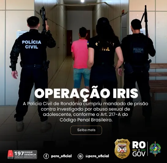 PAI MONSTRO - Polícia Civil de Rondônia prende homem acusado de estuprar a própria filha em Urupá 
