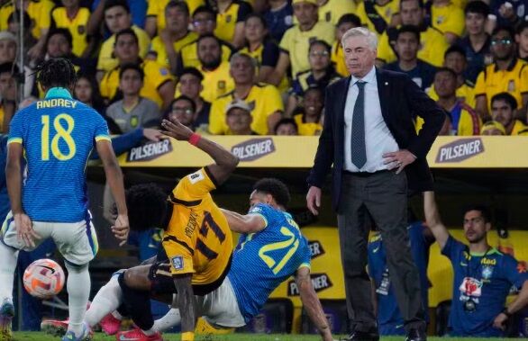 NÃO APANHAR FOI VANTAGEM - Jornais estrangeiros repercutem estreia de Ancelotti na Seleção: "Problema sério"
