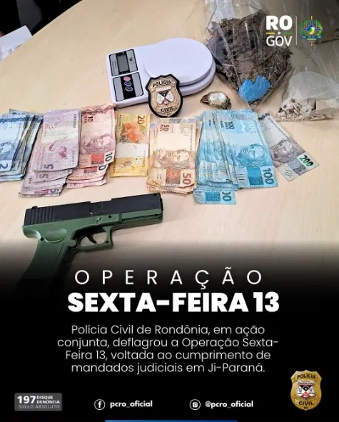 OPERAÇÃO SEXTA-FEIRA 13 - INVESTIGAÇÃO DE HOMICÍDIO LEVA A PRISÕES EM AÇÕES DA PC EM JI-PARANÁ
