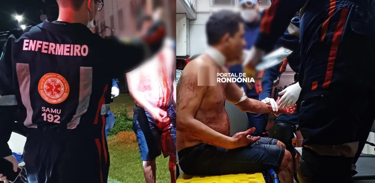 GARRAFADA NO PESCOÇO - Confusão Generalizada Termina com Homem Gravemente Ferido no Condomínio Morar Melhor, em Porto Velho