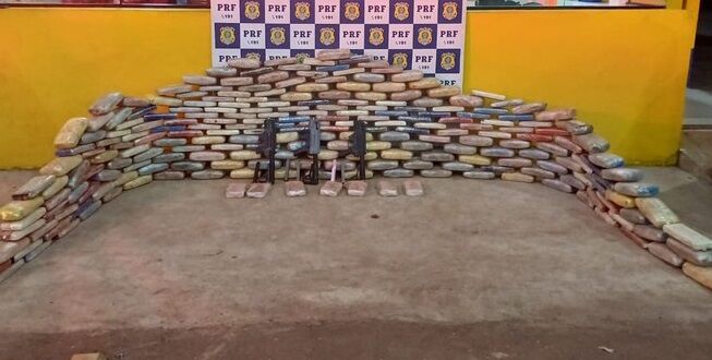 GRANDE APREENSÃO NA BR-364 - PRF apreende 260 kg de drogas e armas em caminhão em Pimenta Bueno (RO)

