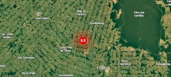 A TERRA TREMEU EM RONDÔNIA - Terremoto de magnitude 3,5 é registrado e assusta moradores de cinco cidades; VEJA VÍDEO