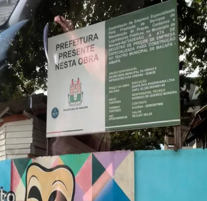 LADRÕES EM TODO LUGAR - Obra do Teatro Municipal de Macapá é alvo de investigação do Ministério Público por suspeita de fraude em contrato
