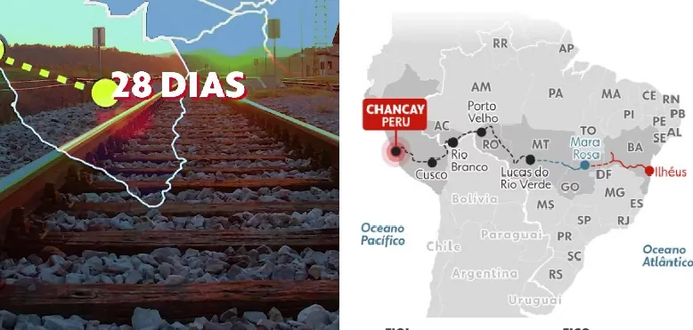 CHINA DRENANDO COMIDA - Ferrovia Brasil–Peru deve impulsionar produção agrícola e pecuária em Rondônia, avalia economista 
