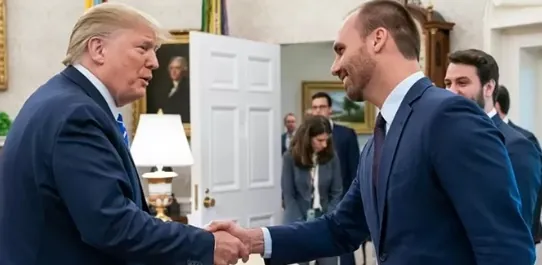 PRONTO E PREPARADO - Trump faz de Eduardo Bolsonaro opção número 1 do pai para Planalto