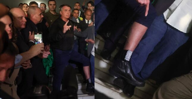"NÃO MATEI, NÃO ROUBEI, NÃO TRAFIQUEI" - Bolsonaro mostra tornozeleira e diz: “Vale para mim é a lei de Deus”