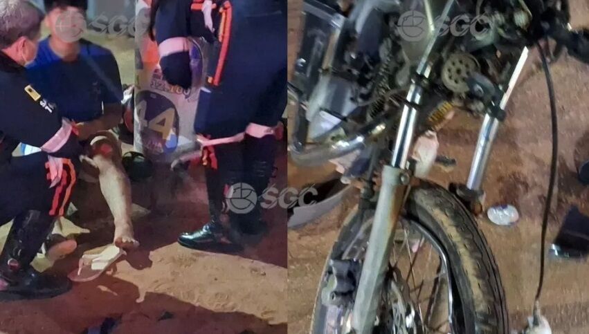 COLISÃO - Jovem fica ferido em acidente entre motos na zona Leste


