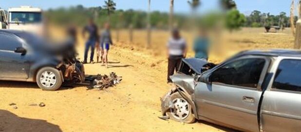 Colisão frontal grave deixa dois idosos em estado crítico na zona rural de Porto Velho