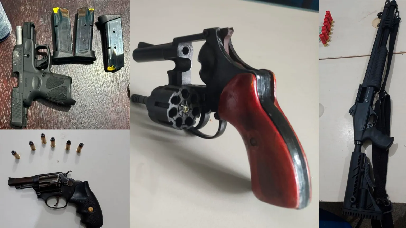 POLÍCIA LIMPA RUAS - POLÍCIA MILITAR APREENDE QUATRO ARMAS DE FOGO EM OPERAÇÕES NO FIM DE SEMANA
