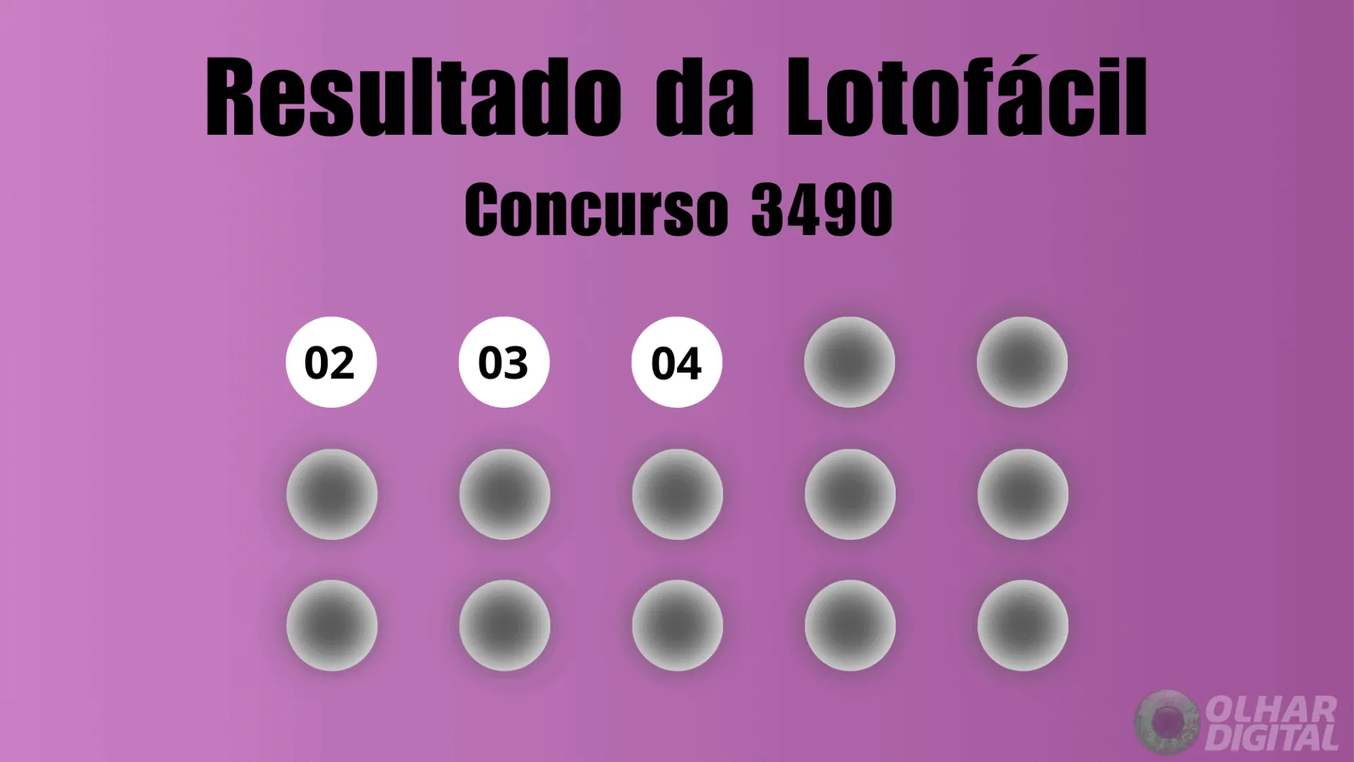LOTOFÁCIL - Veja números e ganhadores do concurso 3490 (quinta, 18/09)
