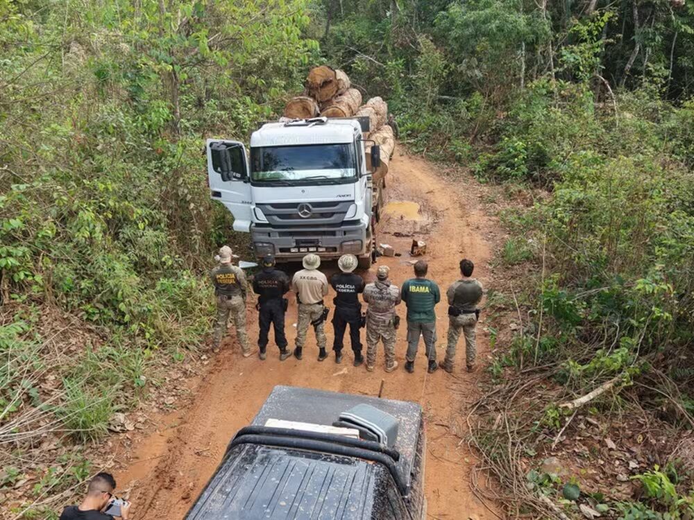 OPERAÇÃO - PF e Ibama destroem equipamentos usados na extração ilegal de madeira em terra indígena na Amazônia
