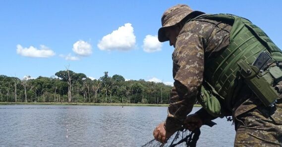 OPERAÇÃO DOMINÂNCIA - BPA e ICMbio retiram redes ilegais e devolvem peixes, aves e jacarés à natureza
