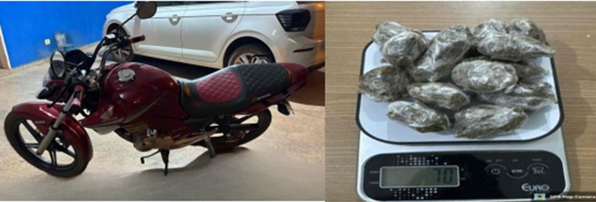 Polícia Militar apreende drogas e prende dupla suspeita de integrar facção criminosa em Espigão do Oeste 
