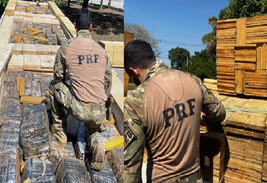 PRF apreende mais de três toneladas de maconha em carga de madeira no RJ