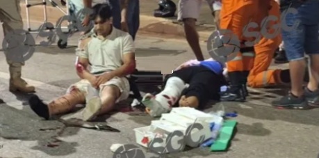 Grave acidente no Roque deixa casal gravemente feridos