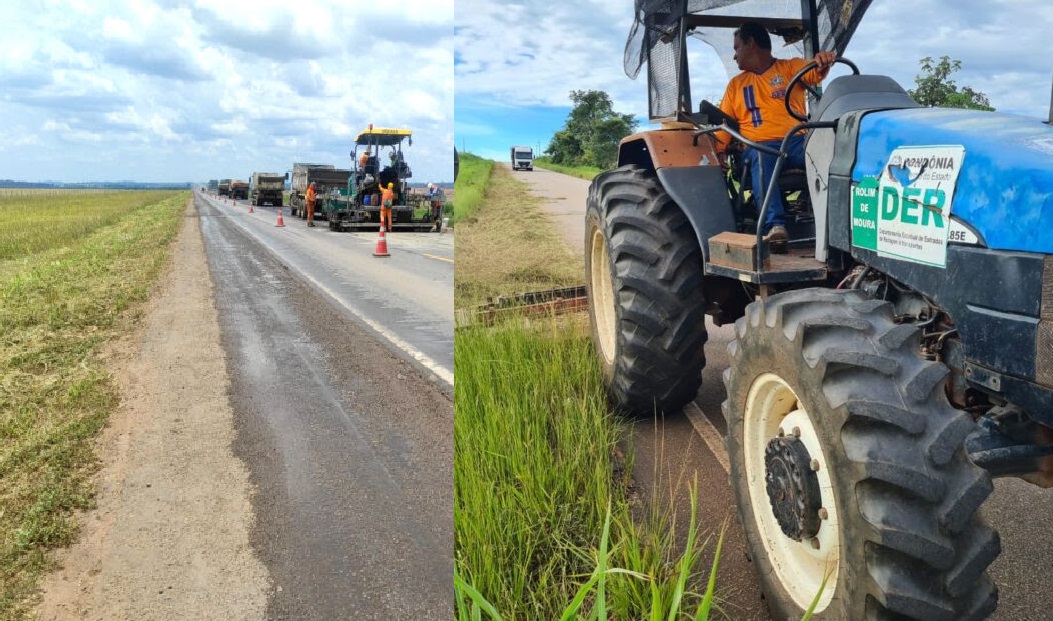 Obras da BR‑364 avançam com múltiplas frentes de trabalho no estado