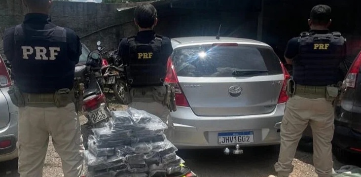PRF em Rondônia apreende 32 kg de droga em Presidente Médici