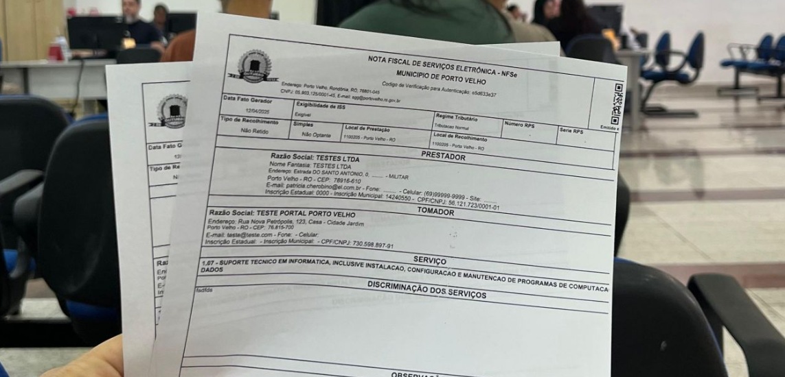 Prefeitura de Porto Velho informa contribuintes sobre novo layout de emissão da NFS-e