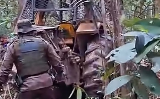 PM Ambiental e SEDAM realizam operação contra desmatamento ilegal em Unidade de Conservação na região de Abunã