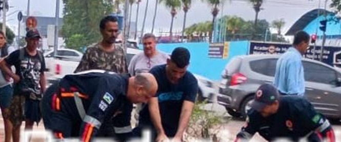 Homem é espancado por populares após agredir a esposa em Porto Velho