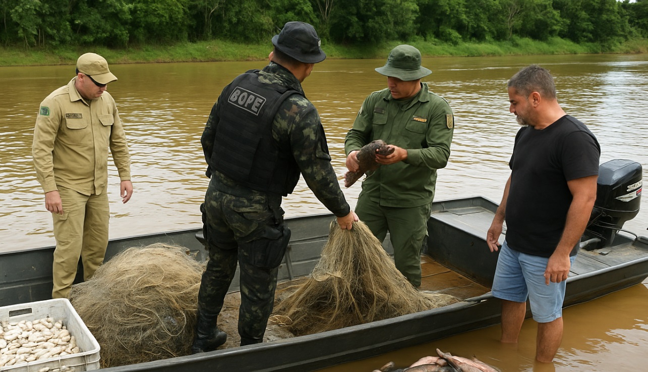 FISCALIZAÇÃO INTENSIVA NO RIO GUAPORÉ REFORÇA COMBATE À PESCA PREDATÓRIA NO INÍCIO DO DEFESO