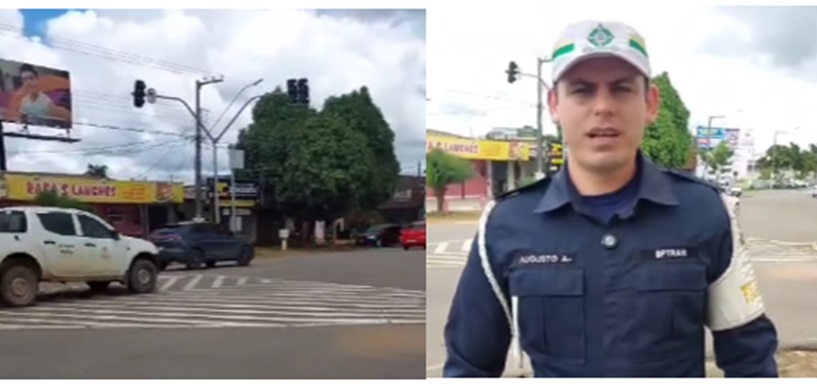 Porto Velho alerta: transitar sobre marcas de sinalização é infração e coloca vidas em risco