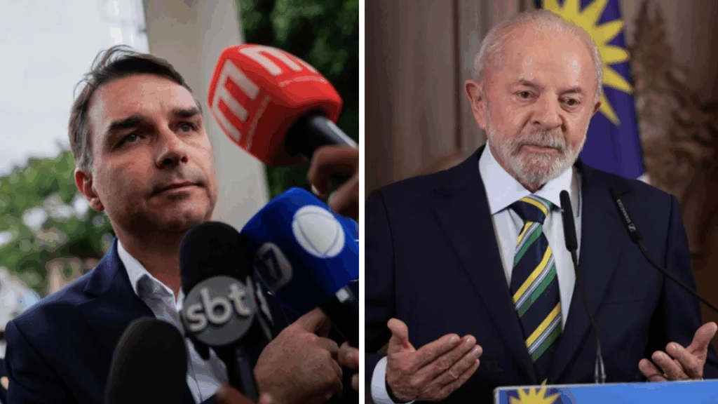 PESQUISA - Simulação de 2º turno: Pesquisa mostra empate de Flávio e Lula
