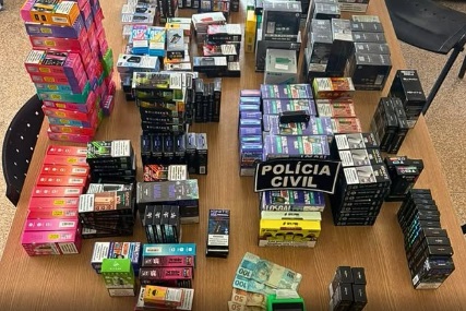 POLÍCIA CIVIL APREENDE MAIS DE 500 DISPOSITIVOS ELETRÔNICOS DURANTE A OPERAÇÃO VAPE