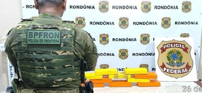 PF e BPFRON apreendem 10 kg de cocaína em área portuária de Guajará-Mirim/RO