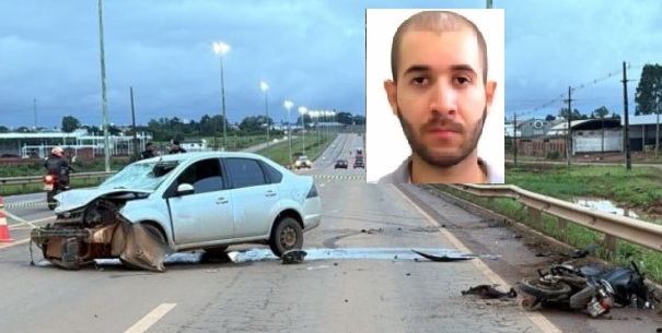 Motociclista morre na hora ao ser atingido por carro na BR-364