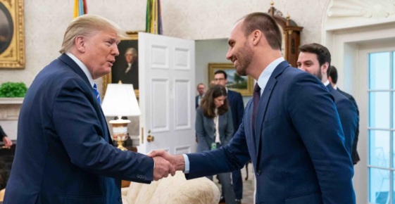 Eduardo ironiza Veja por notícia sobre encontro com Trump