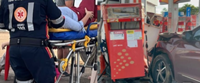 GRAVE RISCO DE EXPLOSÃO -  Acidente em posto de gasolina deixa duas mulheres feridas no Centro de Porto Velho

