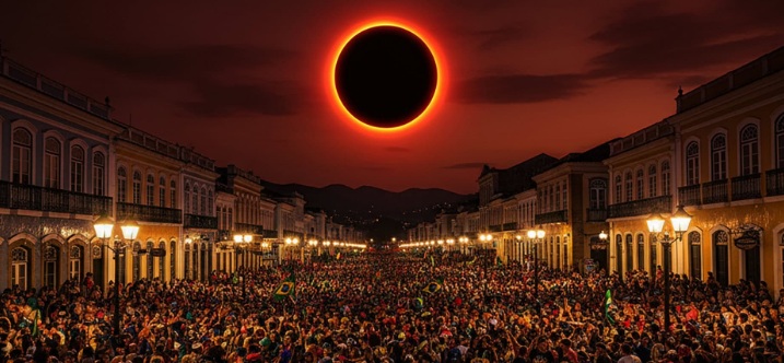 Carnaval de 2027 terá eclipse solar com “Anel de Fogo” no Brasil