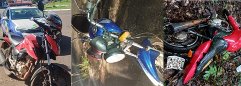 Polícia Militar recupera três motocicletas furtadas em Cacoal