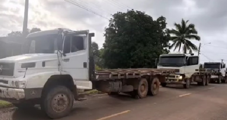Polícia Militar de Rondônia prende trio por extração ilegal de madeira em terra indígena