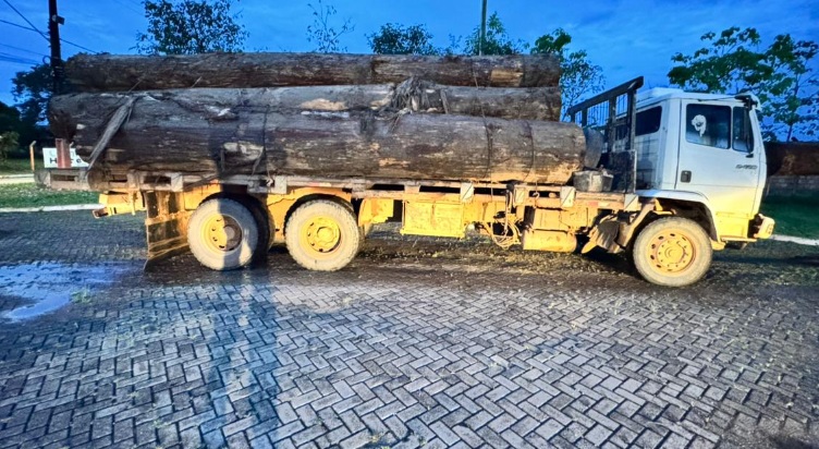 POLÍCIA MILITAR DE RONDÔNIA APREENDE CINCO VEÍCULOS E MAIS DE 78 METROS CÚBICOS DE MADEIRA EM OPERAÇÃO INTEGRADA