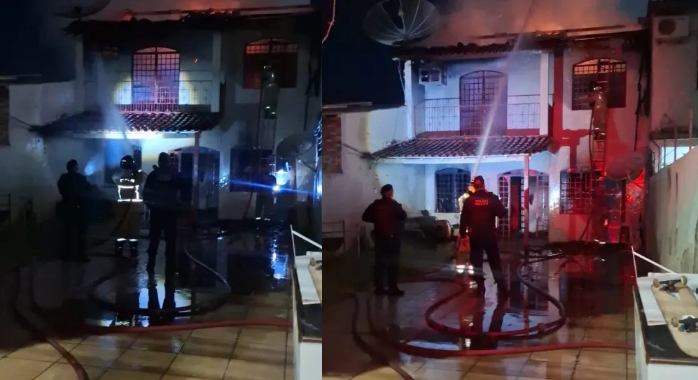 Incêndio destrói casa e mulher acusa ex-companheiro de atear fogo