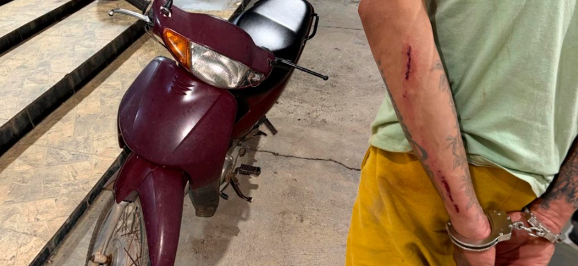 POLÍCIA MILITAR PRENDE HOMEM POR AGRESSÃO À COMPANHEIRA E RECUPERA MOTONETA DA VÍTIMA