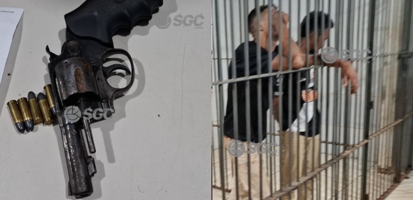 Dupla é presa com arma raspada em Nova Mutum Paraná