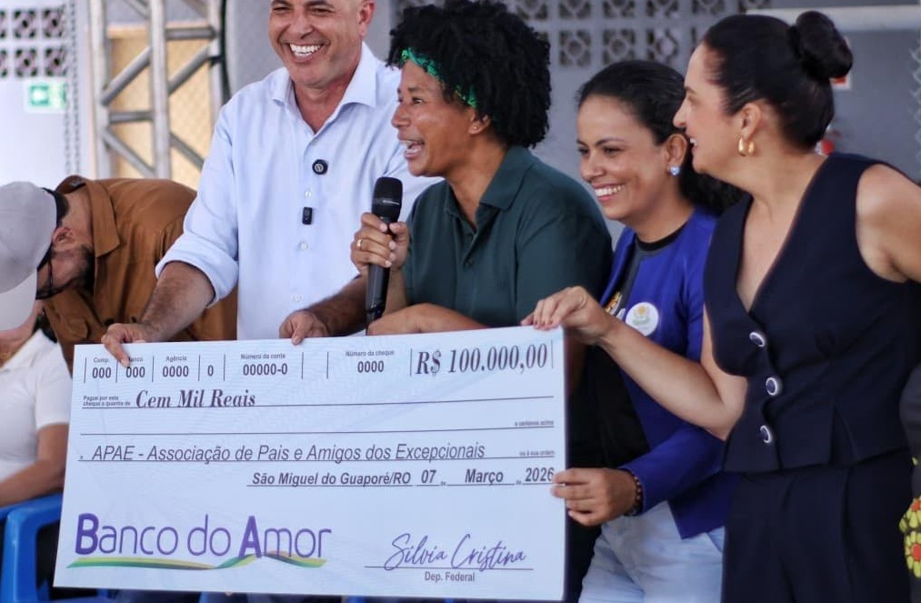 Apae de São Miguel do Guaporé recebe R$ 100 mil de emenda da deputada federal Sílvia Cristina